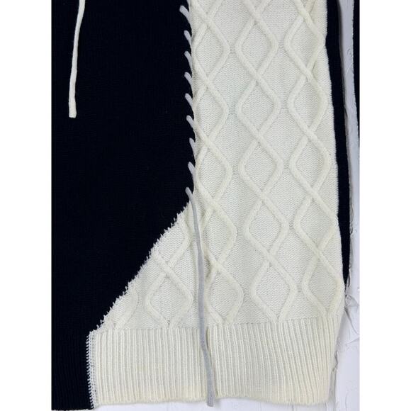 Ralph Lauren Polo Patchwork Cable Knit Sweater Wool Cotton Blend Sz L Pre-Owned - Picture 4 of 5